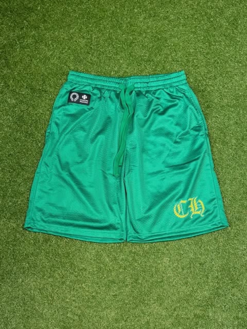 Green Chrome Hearts Jersey Shorts